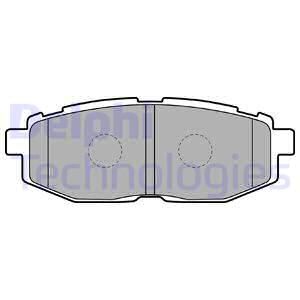 DELPHI Комплект тормозных колодок, дисковый тормоз LP2076
