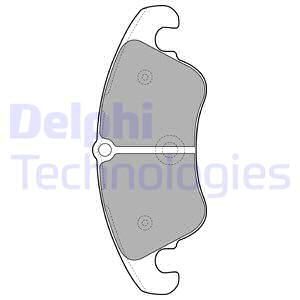 DELPHI Комплект тормозных колодок, дисковый тормоз LP2077
