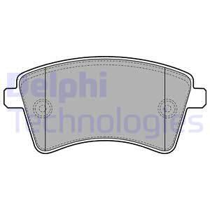 DELPHI Комплект тормозных колодок, дисковый тормоз LP2078