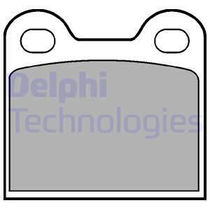 DELPHI Комплект тормозных колодок, дисковый тормоз LP21