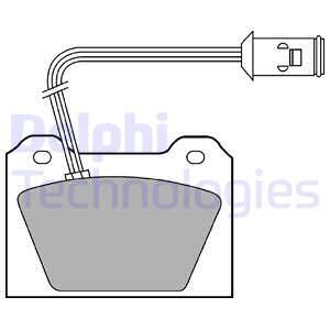 DELPHI Комплект тормозных колодок, дисковый тормоз LP214