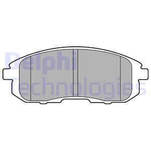 DELPHI Комплект тормозных колодок, дисковый тормоз LP2148