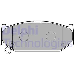 DELPHI Комплект тормозных колодок, дисковый тормоз LP2182