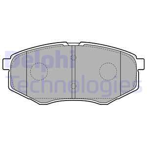 DELPHI Комплект тормозных колодок, дисковый тормоз LP2227