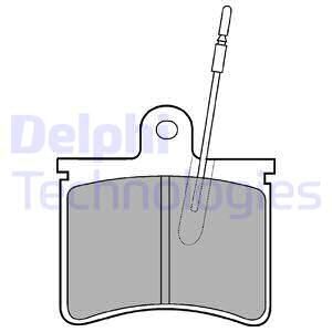 DELPHI Комплект тормозных колодок, дисковый тормоз LP228