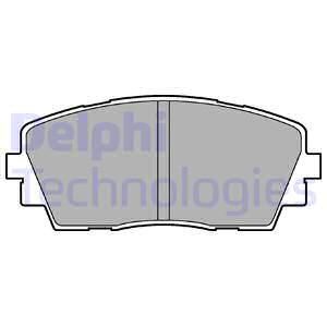 DELPHI Комплект тормозных колодок, дисковый тормоз LP2296
