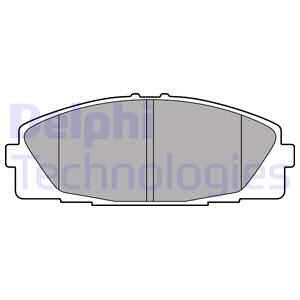 DELPHI Комплект тормозных колодок, дисковый тормоз LP2473