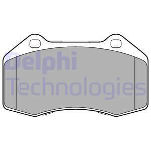 DELPHI Комплект тормозных колодок, дисковый тормоз LP3195