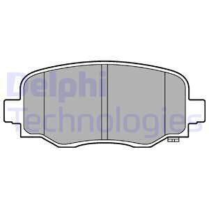 DELPHI Комплект тормозных колодок, дисковый тормоз LP3253