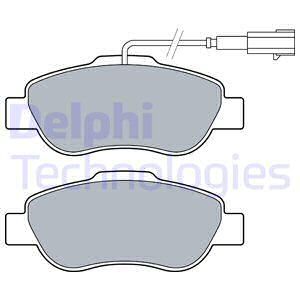 DELPHI Комплект тормозных колодок, дисковый тормоз LP3412