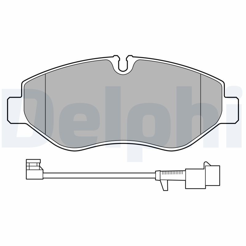 DELPHI Комплект тормозных колодок, дисковый тормоз LP3621