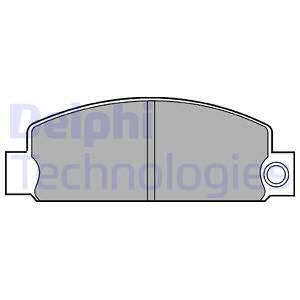 DELPHI Комплект тормозных колодок, дисковый тормоз LP377