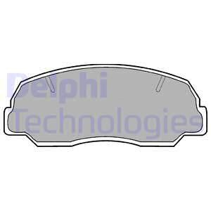 DELPHI Комплект тормозных колодок, дисковый тормоз LP400