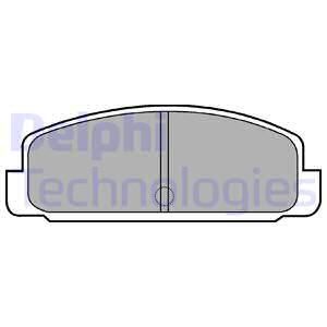 DELPHI Комплект тормозных колодок, дисковый тормоз LP401