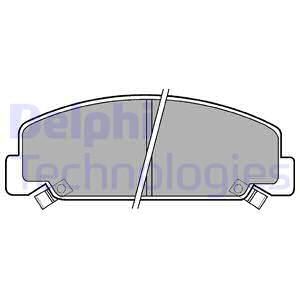 DELPHI Комплект тормозных колодок, дисковый тормоз LP403
