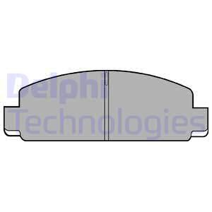 DELPHI Комплект тормозных колодок, дисковый тормоз LP410