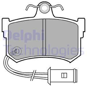 DELPHI Комплект тормозных колодок, дисковый тормоз LP434