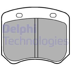 DELPHI Комплект тормозных колодок, дисковый тормоз LP44