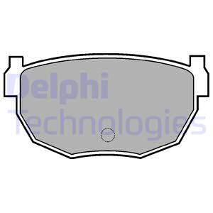 DELPHI Комплект тормозных колодок, дисковый тормоз LP454