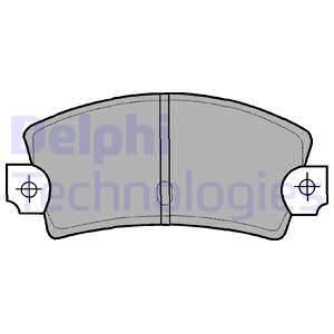 DELPHI Комплект тормозных колодок, дисковый тормоз LP464