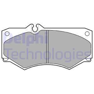 DELPHI Комплект тормозных колодок, дисковый тормоз LP468