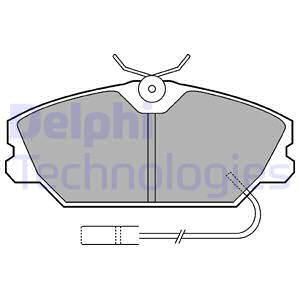 DELPHI Комплект тормозных колодок, дисковый тормоз LP539