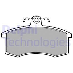DELPHI Комплект тормозных колодок, дисковый тормоз LP551