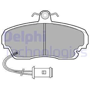 DELPHI Комплект тормозных колодок, дисковый тормоз LP558