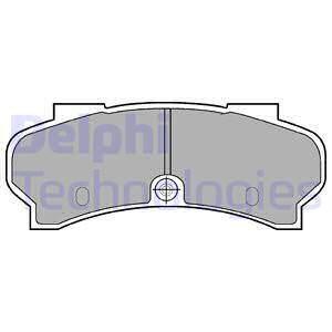 DELPHI Комплект тормозных колодок, дисковый тормоз LP589