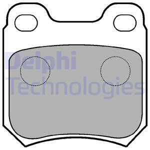 DELPHI Комплект тормозных колодок, дисковый тормоз LP590