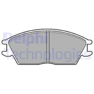 DELPHI Комплект тормозных колодок, дисковый тормоз LP593