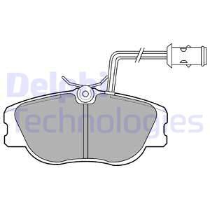 DELPHI Комплект тормозных колодок, дисковый тормоз LP598