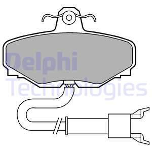 DELPHI Комплект тормозных колодок, дисковый тормоз LP601