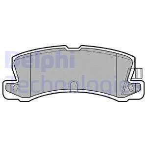 DELPHI Комплект тормозных колодок, дисковый тормоз LP611