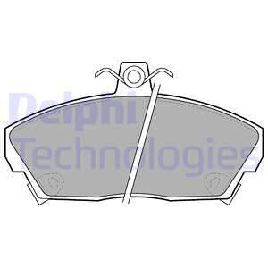 DELPHI Комплект тормозных колодок, дисковый тормоз LP619