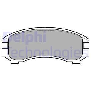DELPHI Комплект тормозных колодок, дисковый тормоз LP671