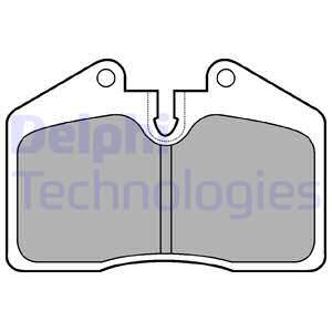 DELPHI Комплект тормозных колодок, дисковый тормоз LP672