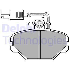 DELPHI Комплект тормозных колодок, дисковый тормоз LP675