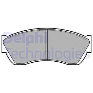 DELPHI Комплект тормозных колодок, дисковый тормоз LP676