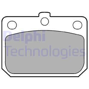 DELPHI Комплект тормозных колодок, дисковый тормоз LP74