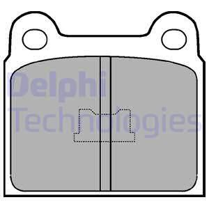 DELPHI Комплект тормозных колодок, дисковый тормоз LP76