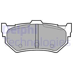 DELPHI Комплект тормозных колодок, дисковый тормоз LP768