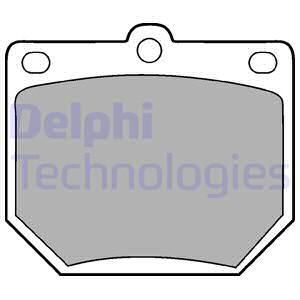 DELPHI Комплект тормозных колодок, дисковый тормоз LP78