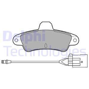 DELPHI Комплект тормозных колодок, дисковый тормоз LP853