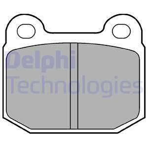 DELPHI Комплект тормозных колодок, дисковый тормоз LP87