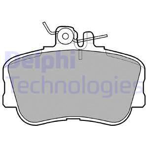DELPHI Комплект тормозных колодок, дисковый тормоз LP881