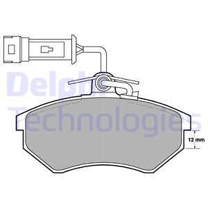 DELPHI Комплект тормозных колодок, дисковый тормоз LP901