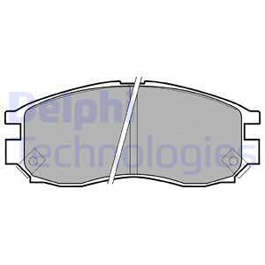 DELPHI Комплект тормозных колодок, дисковый тормоз LP961