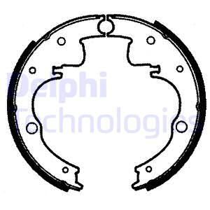 DELPHI Комплект тормозных колодок, стояночная тормозная с LS1073