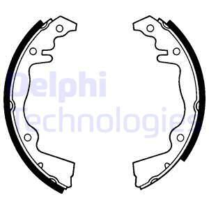 DELPHI Комплект тормозных колодок, стояночная тормозная с LS1104